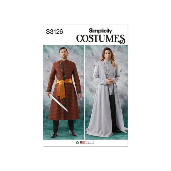 Simplicity Men’s Costume Sewing Pattern S3126 (34-42)