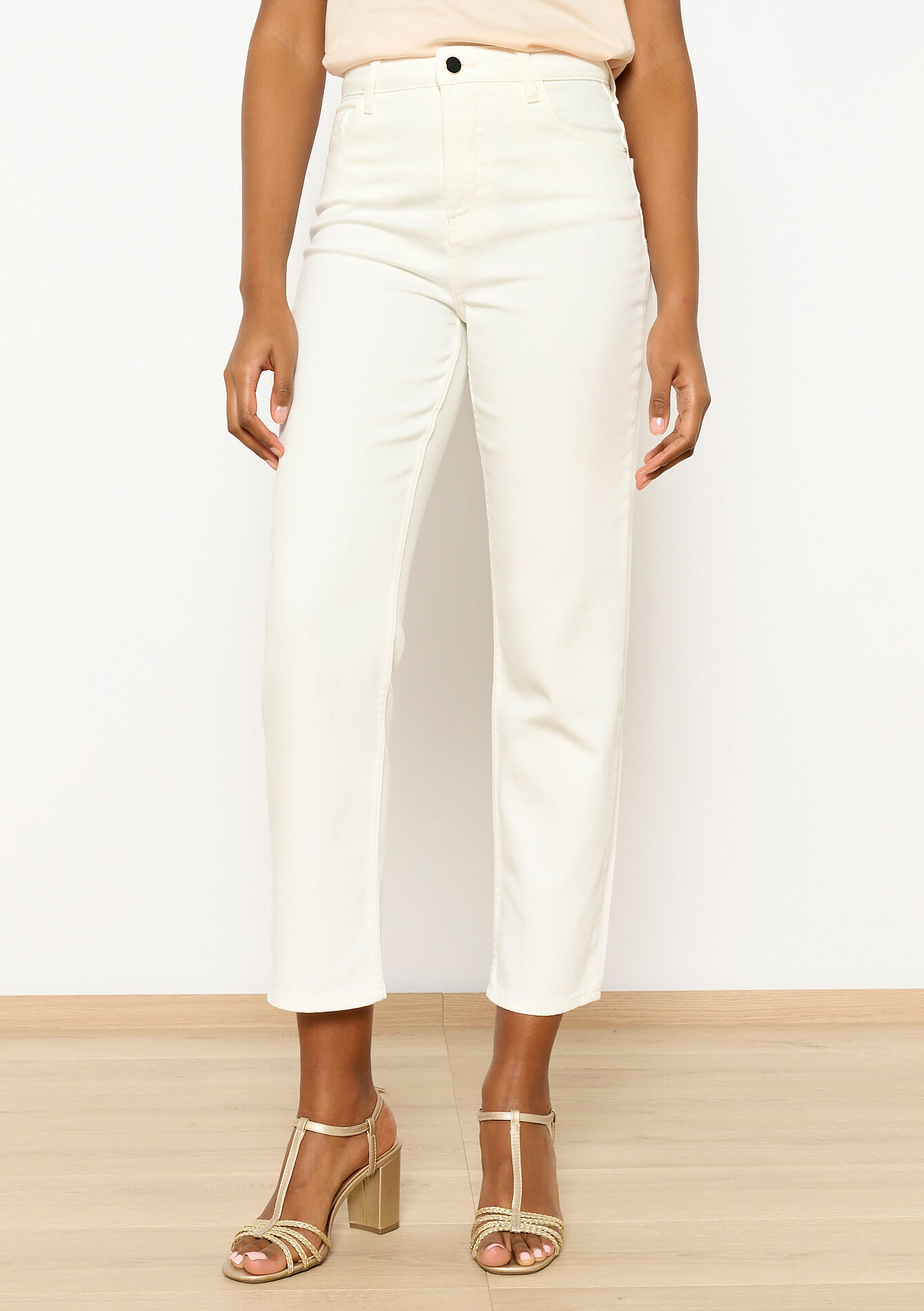 Rechte jeans met hoge taille