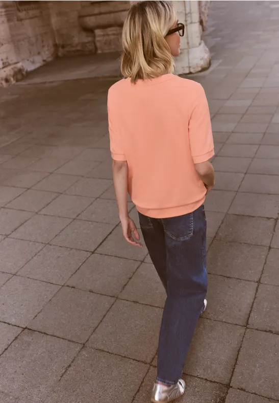 Basic T-Shirt mit Kurzarm und Rundhals