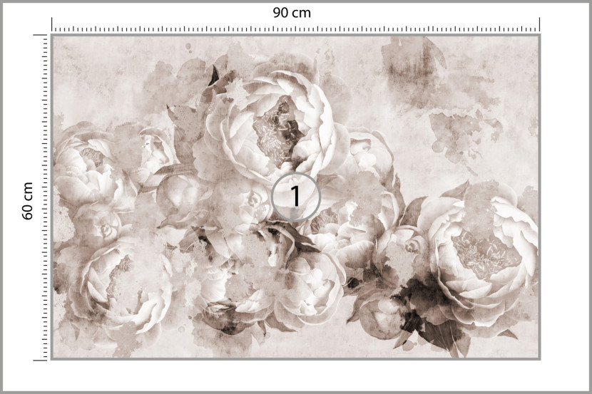 Fototapeta Piwonie W Stylu Vintage 90x60cm