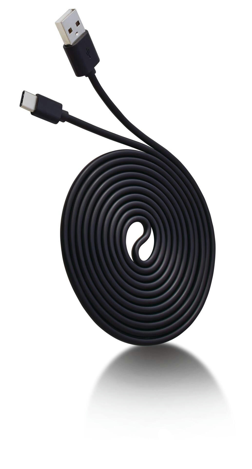 Bluehive Type-C Charger & Sync Cable, Matte Black, 6-ft