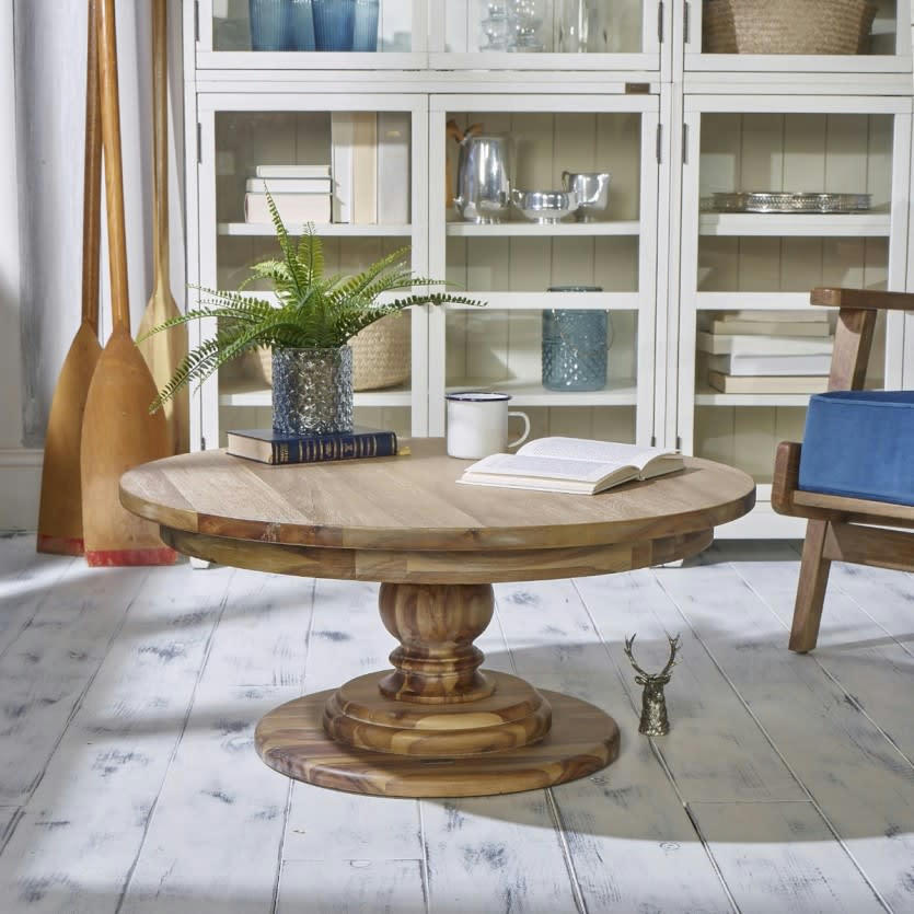 TODD - Table basse ronde en acacia D 80 cm Bois