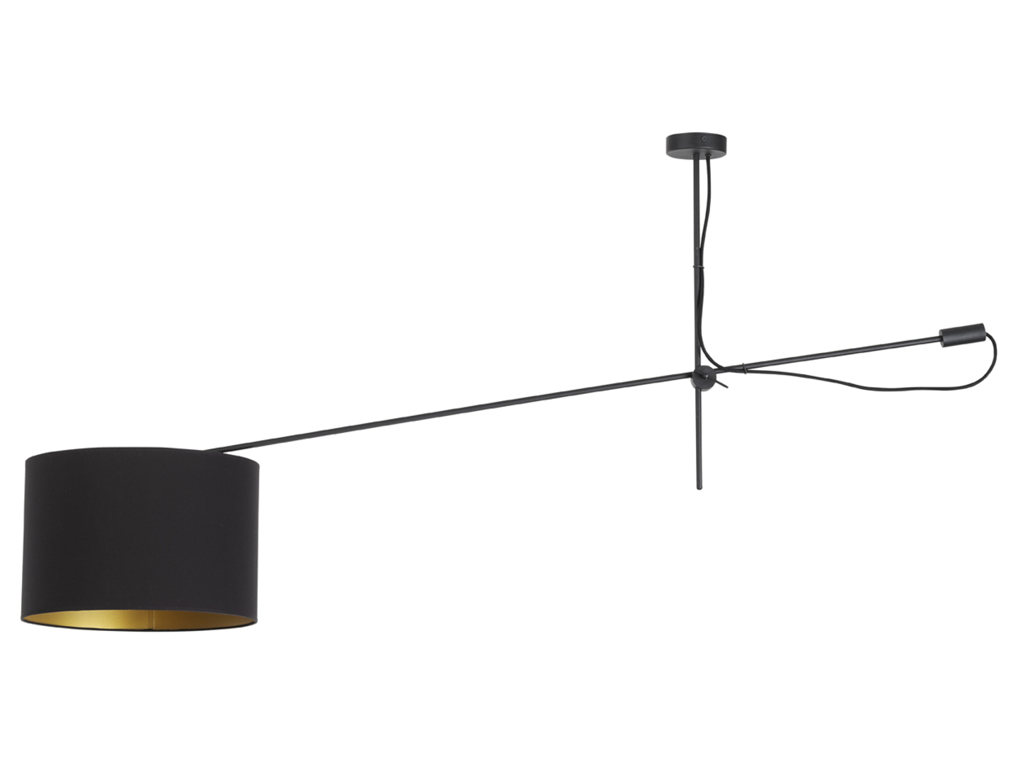 Lampa sufitowa Viper Black z tkaniny czarna