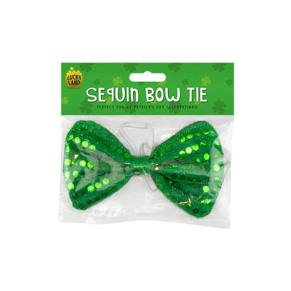 Lucky Land St Pats. Sequin Bow Tie