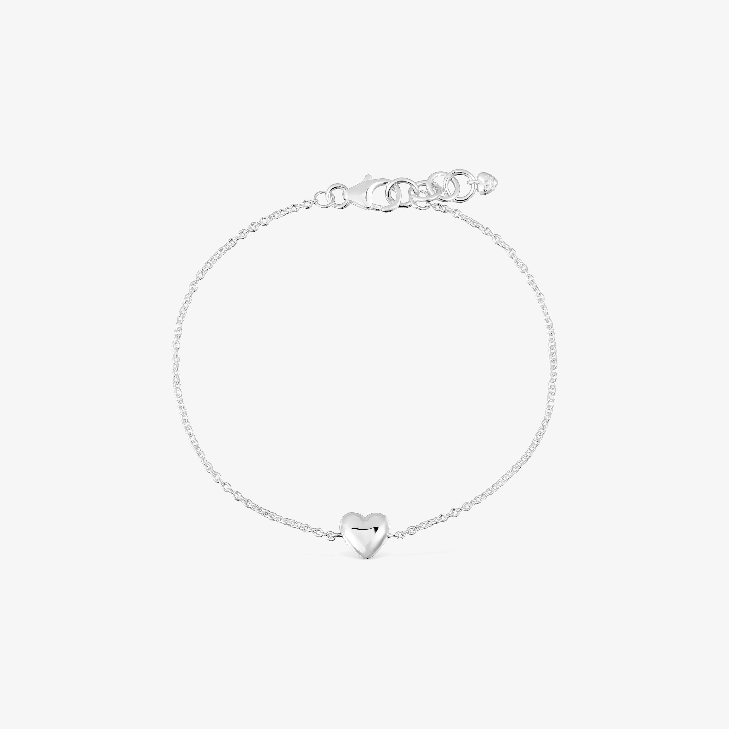 Pulsera cadena de plata motivo corazón Garden Of Love
