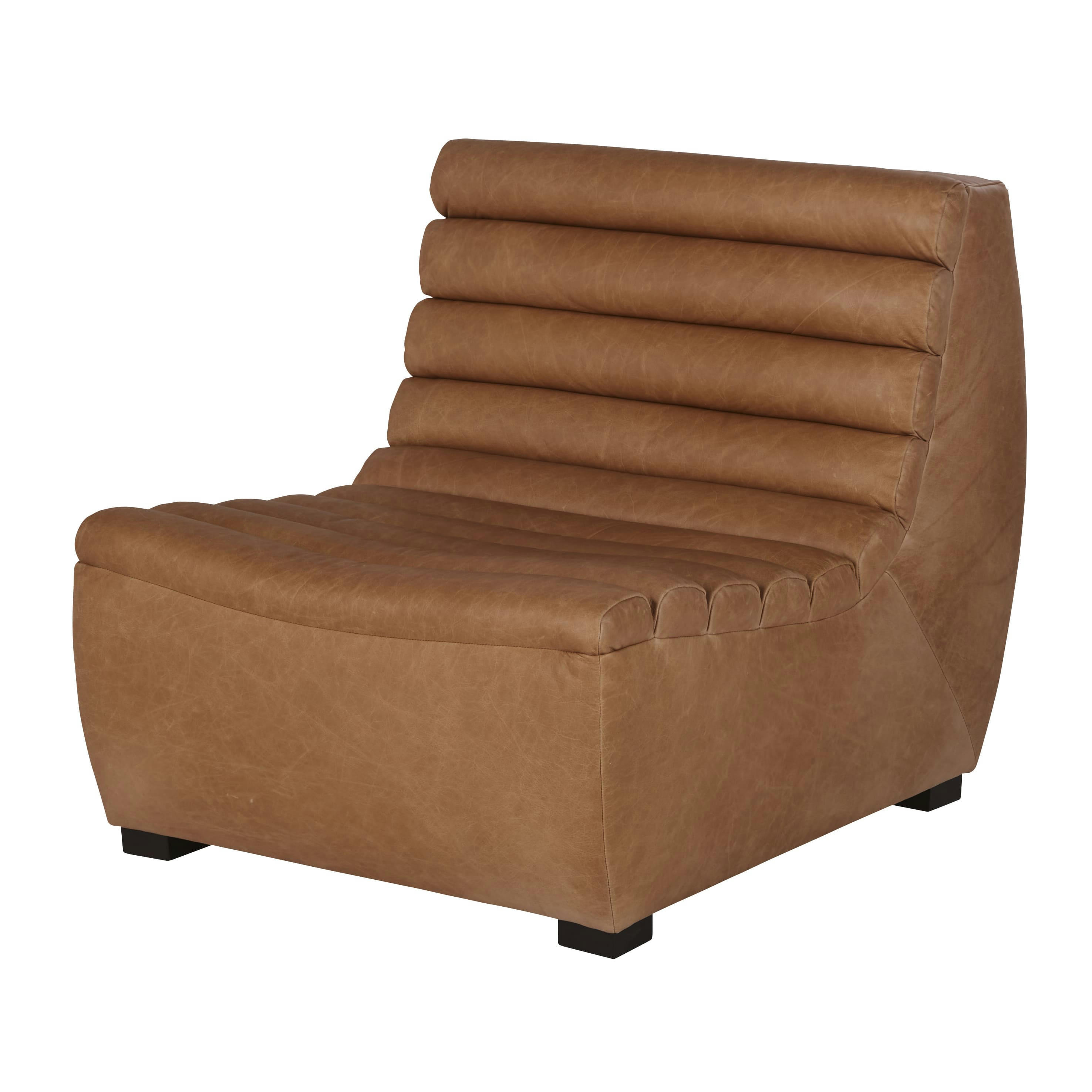 Vigo - Chauffeuse 1 place en cuir camel