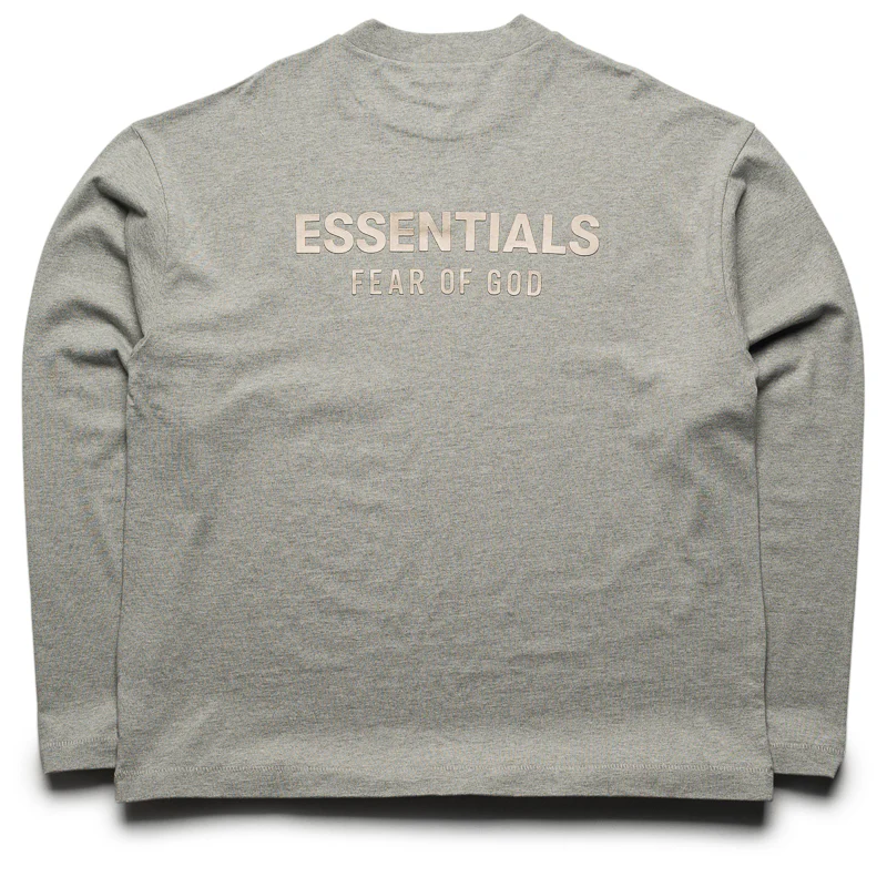 Fear Of God Essentials Classic Fit L/S Tee - Concrete Heather