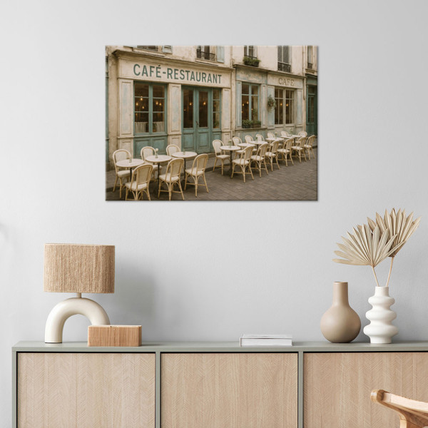 Obraz do salonu sypialni jadalni, Paryż Restauracja Kawiarnia 30x20