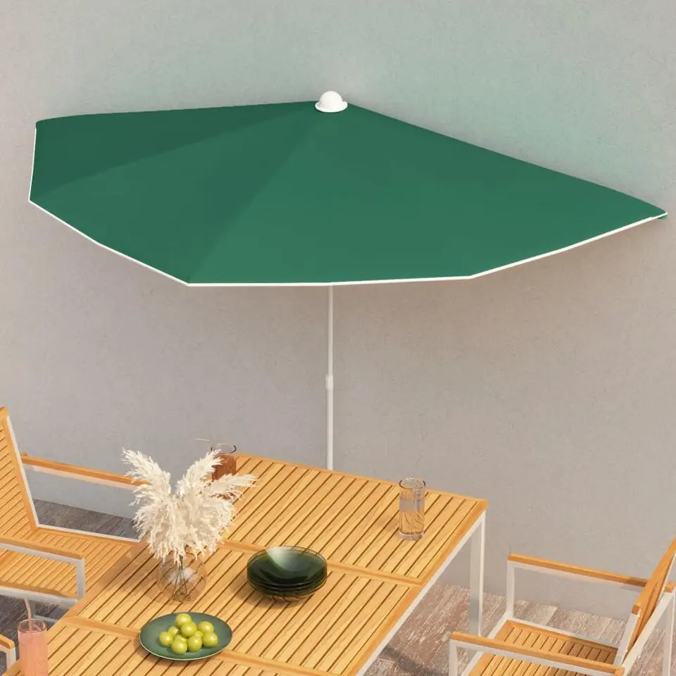 vidaXL - Parasol - Groen - Stof