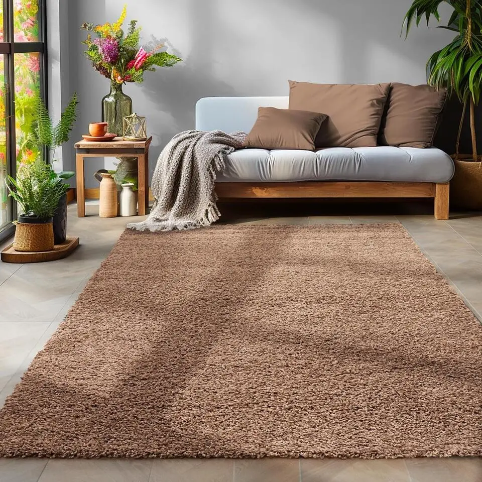 Basic Shaggy vloerkleed Caramel Hoogpolig - 140x200 CM