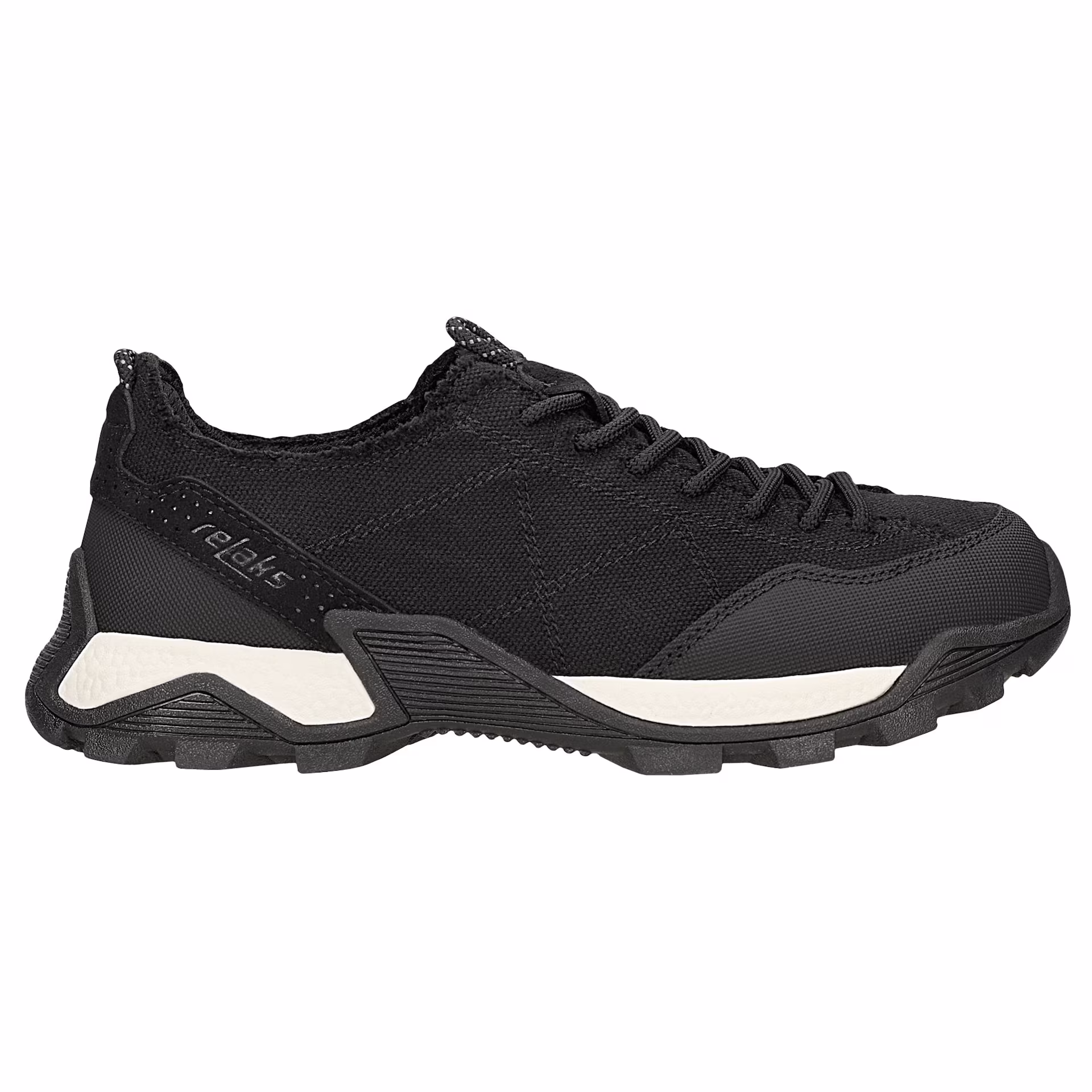 Czarne materiałowe sneakersy RELAKS