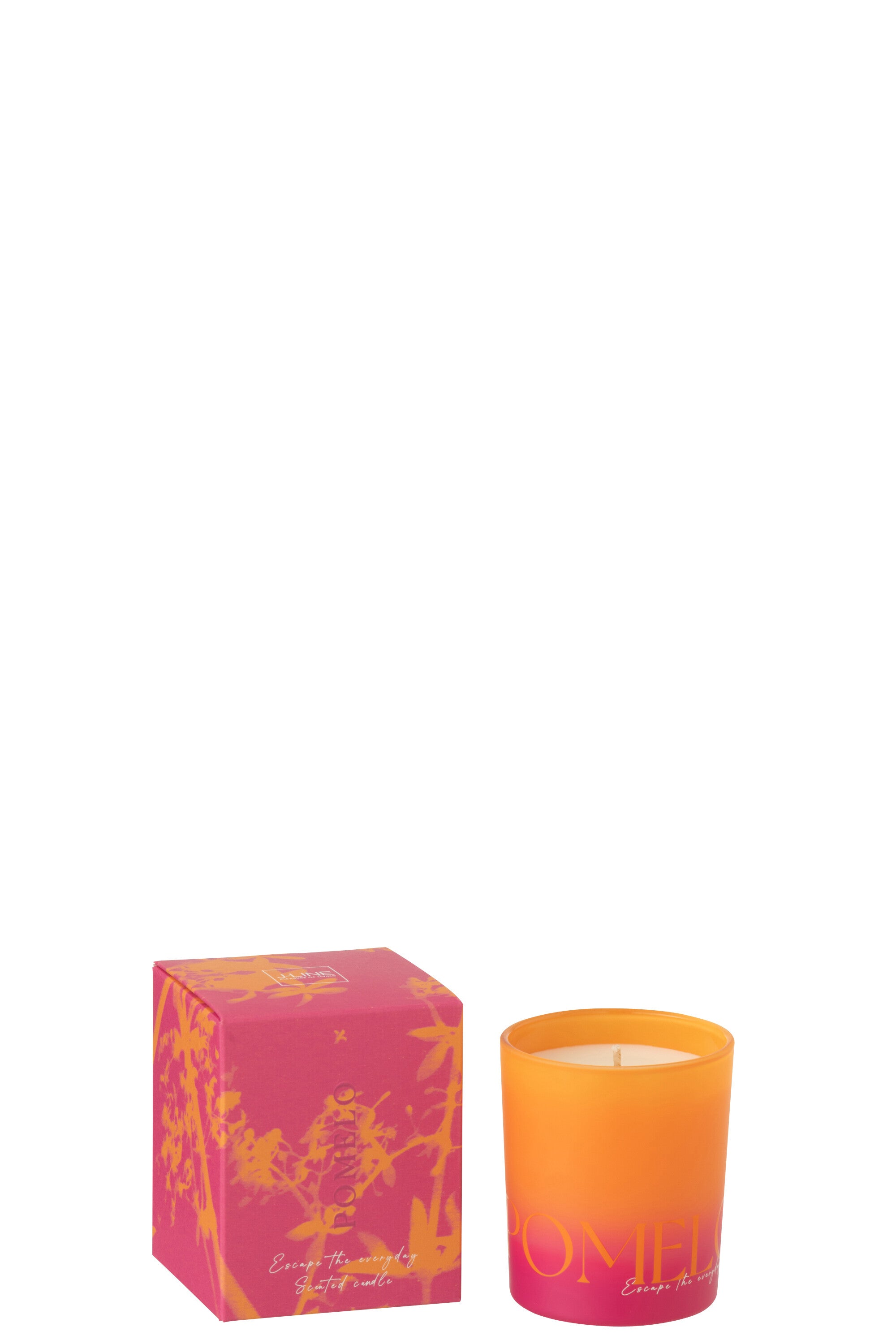 J-Line geurkaars Oasis - Summer In The Air - glas - oranje/roze - small