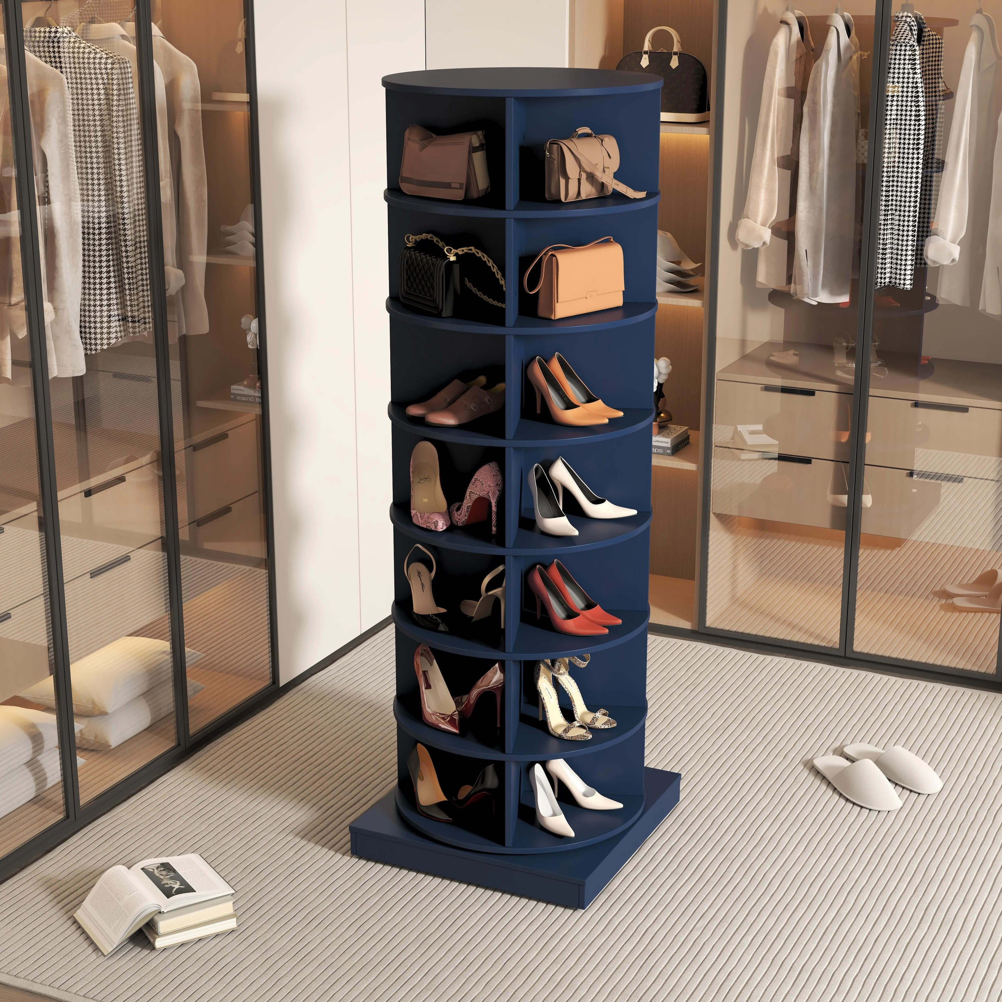 360 Rotating shoe cabinet 7 layers