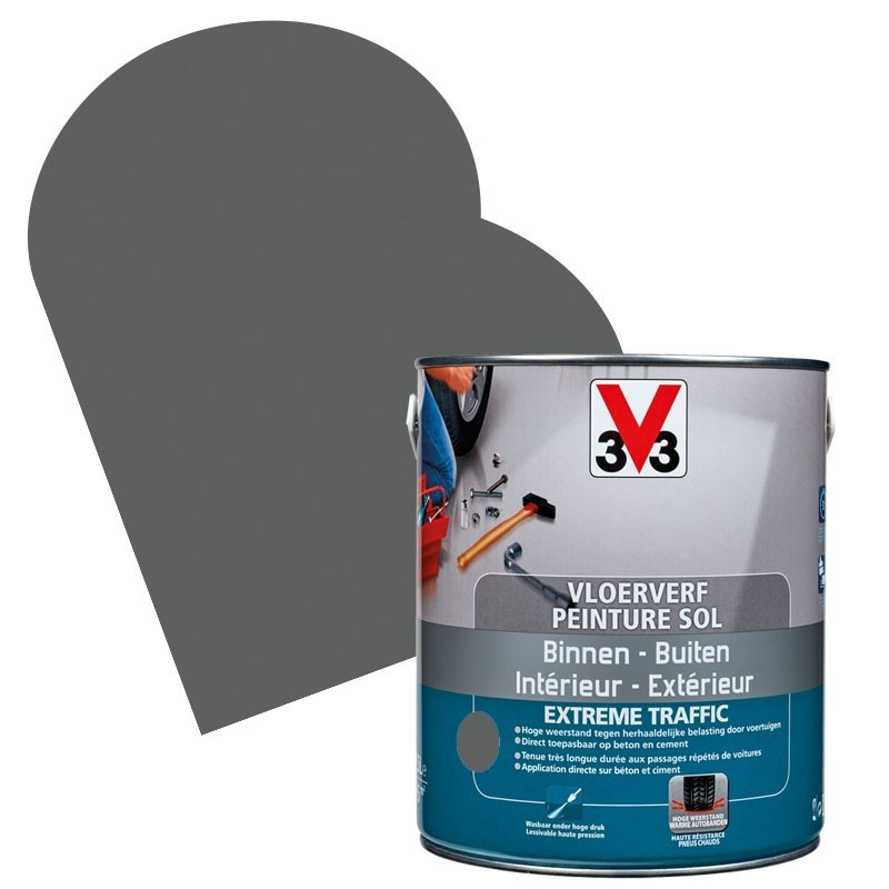 Peinture Sol Extreme Traffic graphite satinée 2,5 L V33