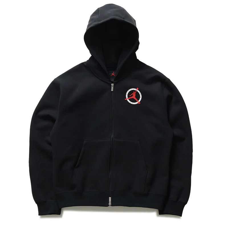 Jordan Flight Club Fleece Full Zip Knit Sweatshirt - Black