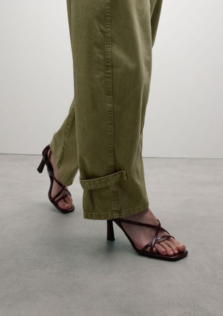 Bordeaux sandalen met hak
