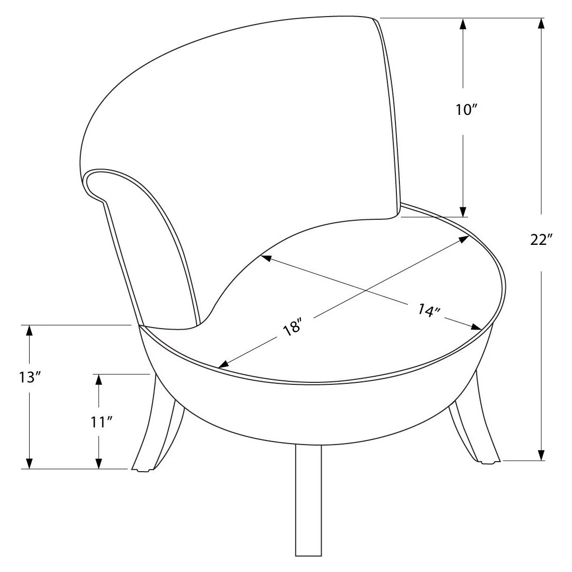 Monarch White Faux Leather Juvenile Chair