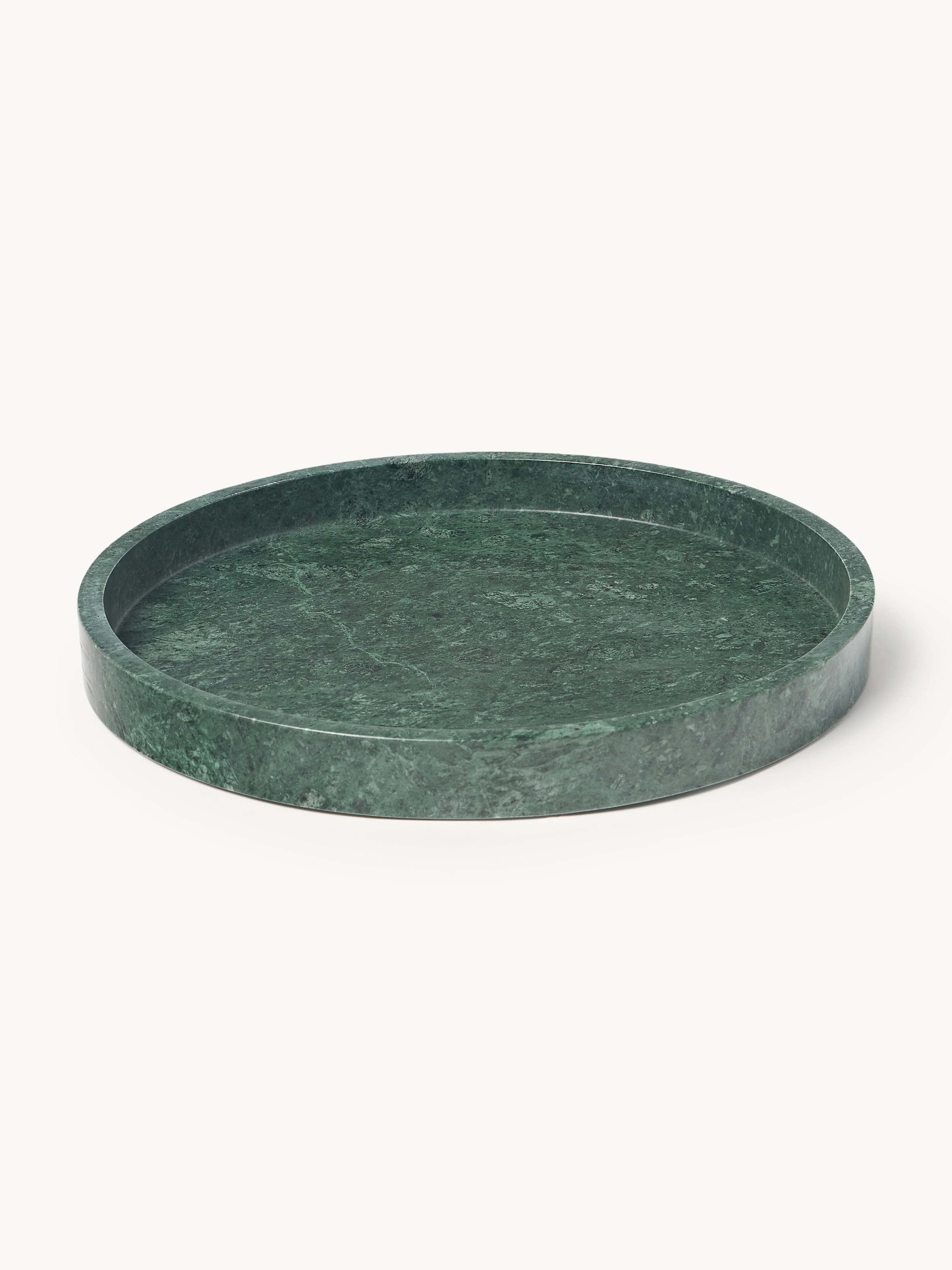 Deko-Tablett Venice aus Marmor, Ø 35 cm