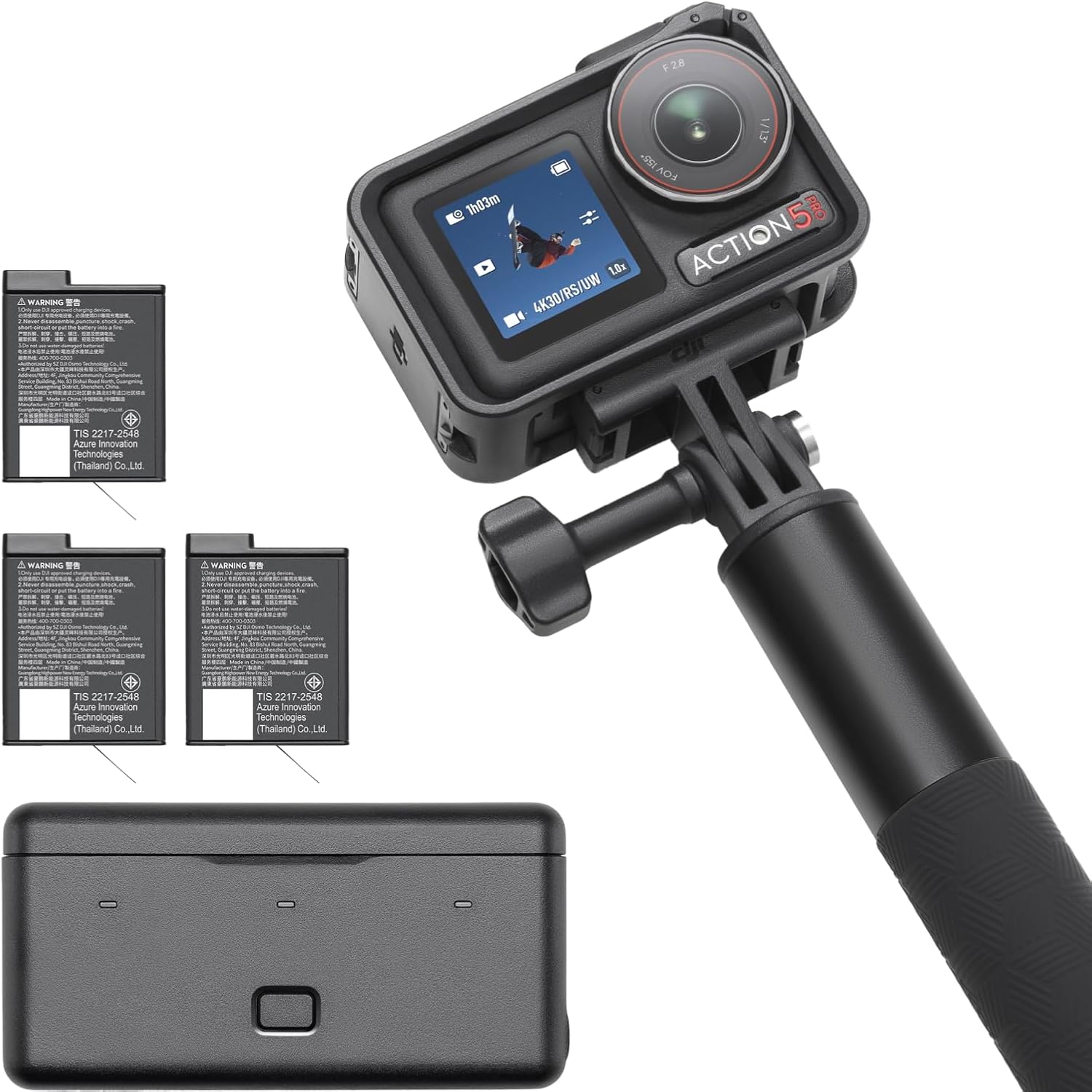 DJI Osmo Action 5 Pro Essential Combo, Waterproof Action Camera