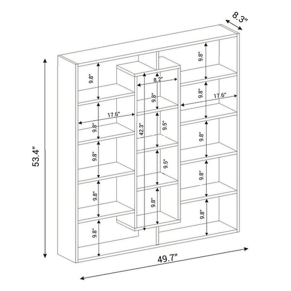 Ample Bookcase 53.4" x 49.7"
