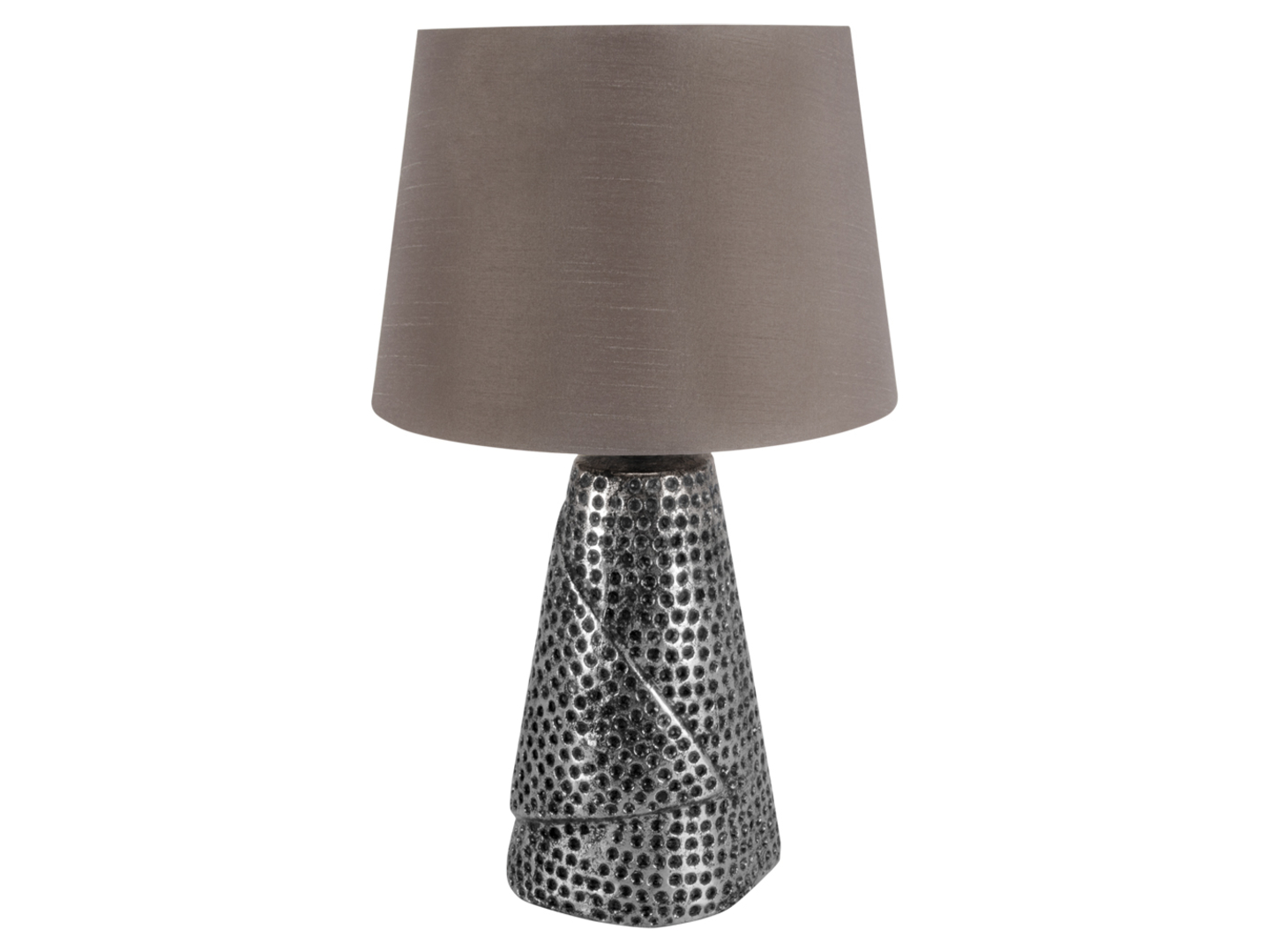 Lampa stołowa Magda ceramiczna srebrno-szara