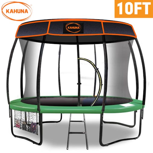 NNEDPE Kahuna Trampoline 10 ft withRoof-Green
