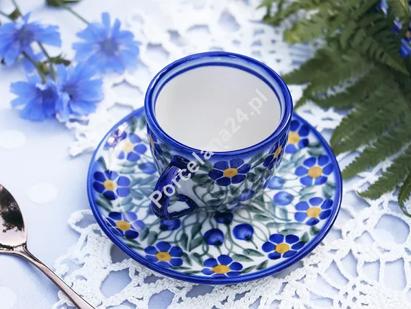 Filiżanka ze spodkiem do espresso 0,11 L / 12,5 cm Bolesławiec - Sadzawka Milicka gat. I