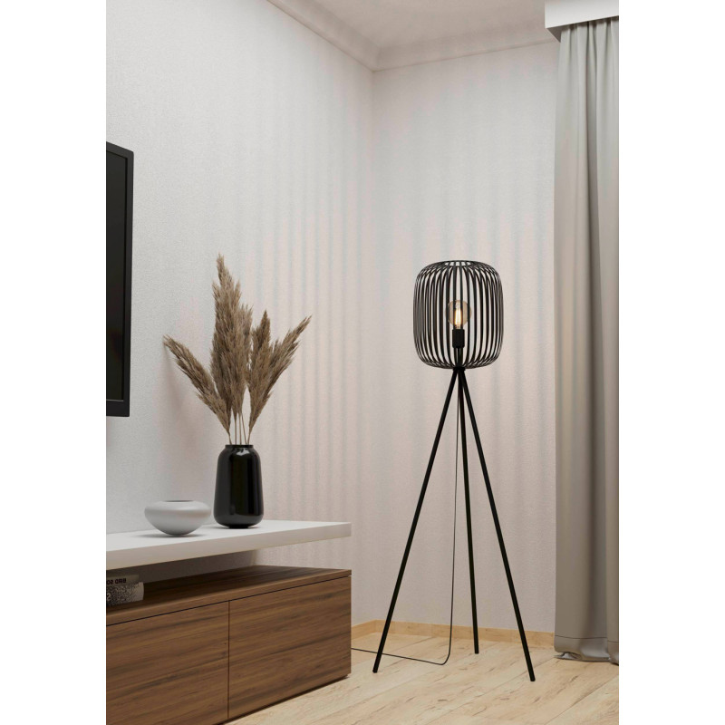 Lampadaire Romazzina noire E27 40 W EGLO