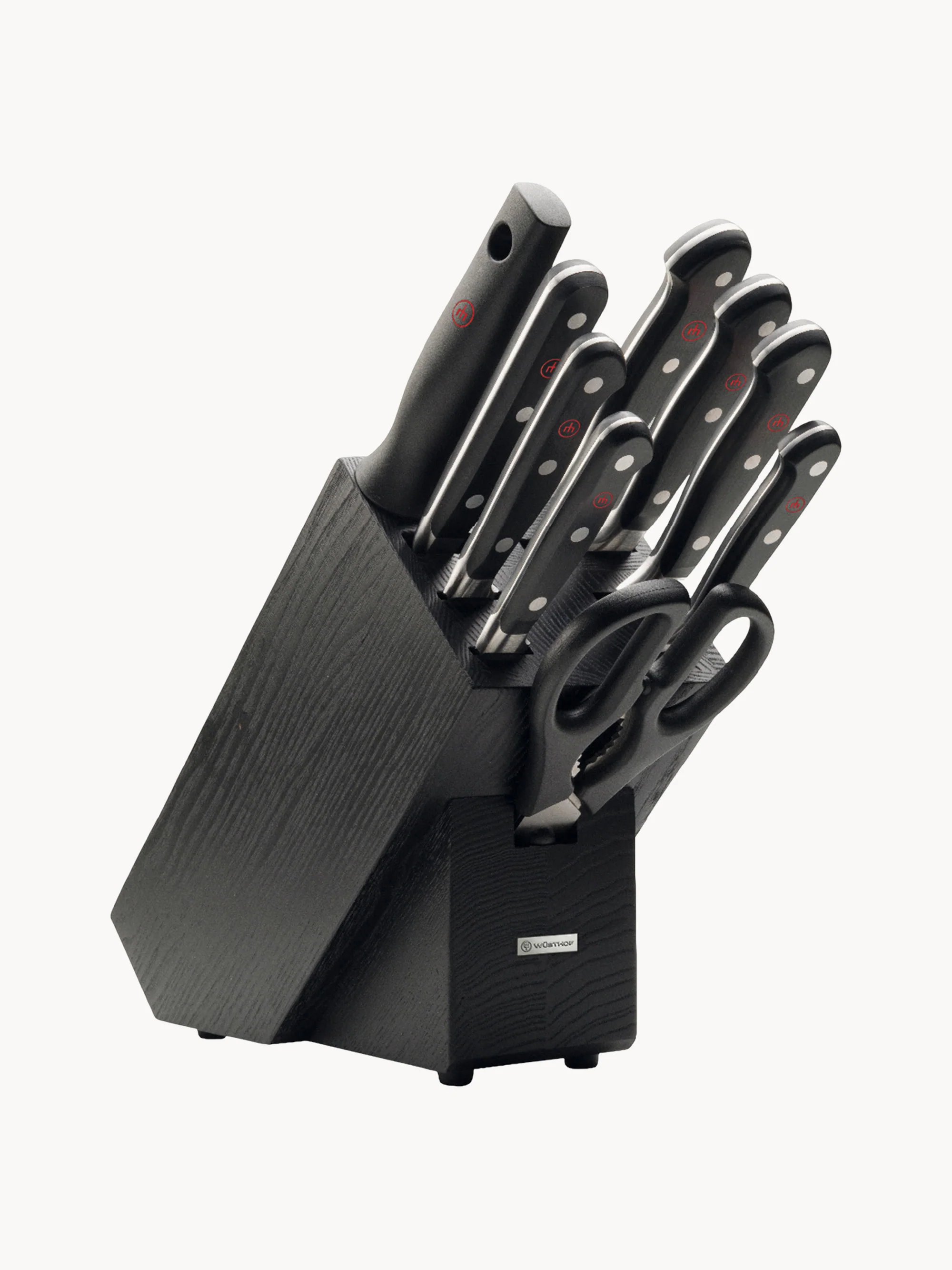 Messerblock Classic aus Eschenholz, 9er-Set