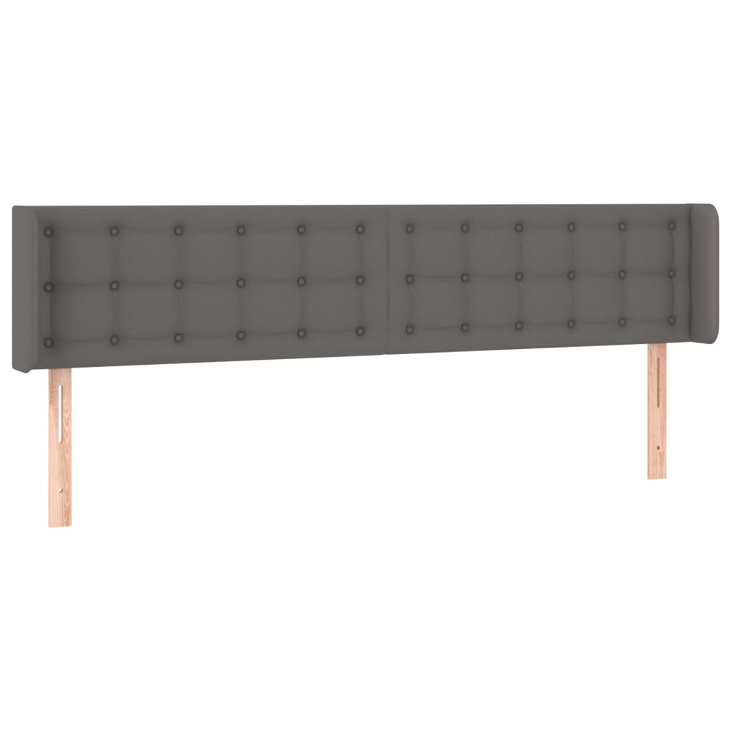 Wezgłowie Szary 163 x 16 x 78/88 cm Sztuczna skóra vidaXL