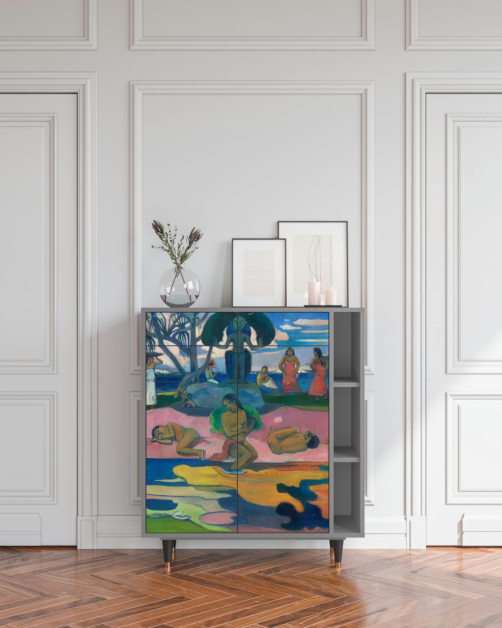 DAY OF THE GOD BY PAUL GAUGUIN - Buffet  multicolore 2 tiroirs et 2 portes L 94 cm