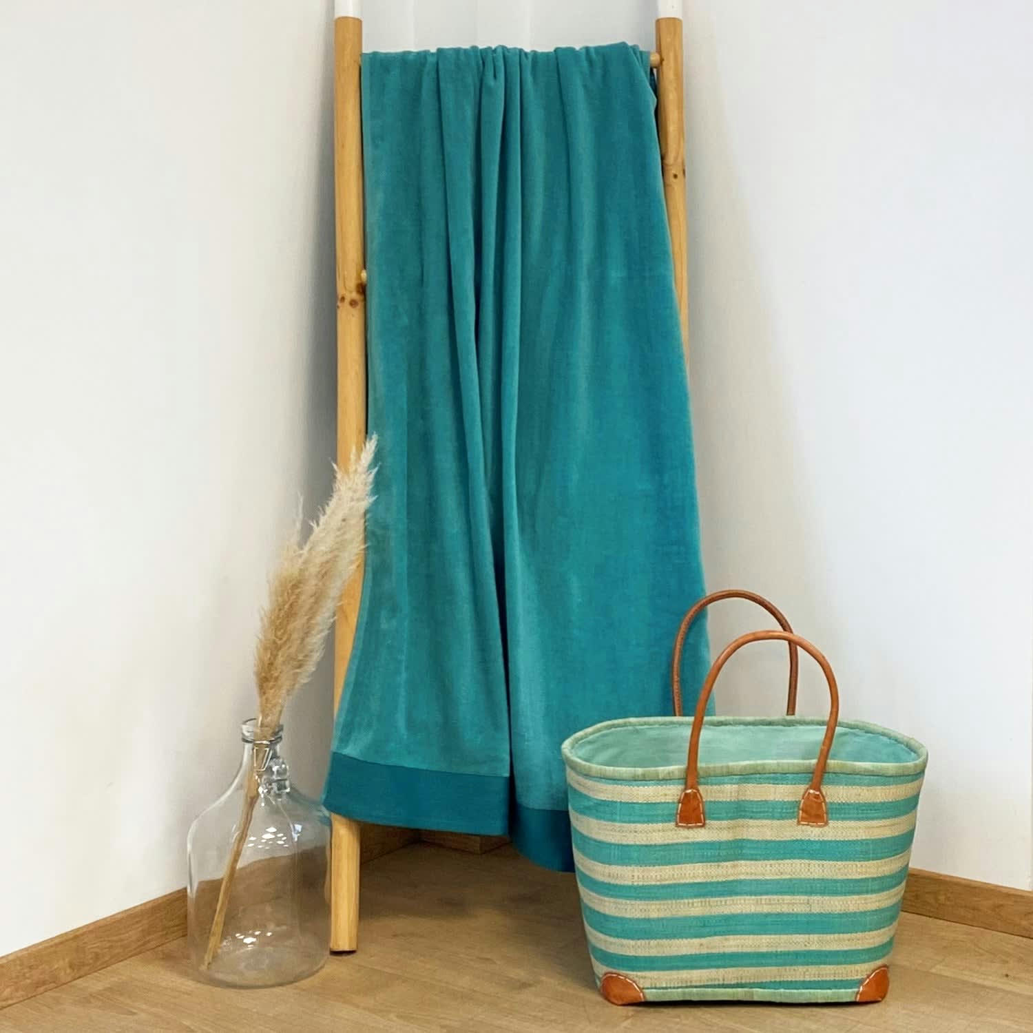 EPONGE VELOURS UNIE - Serviette de bain éponge velours unie 