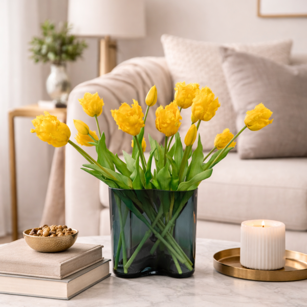Mensa Home Sztuczny tulipan żółty (1szt. mix)