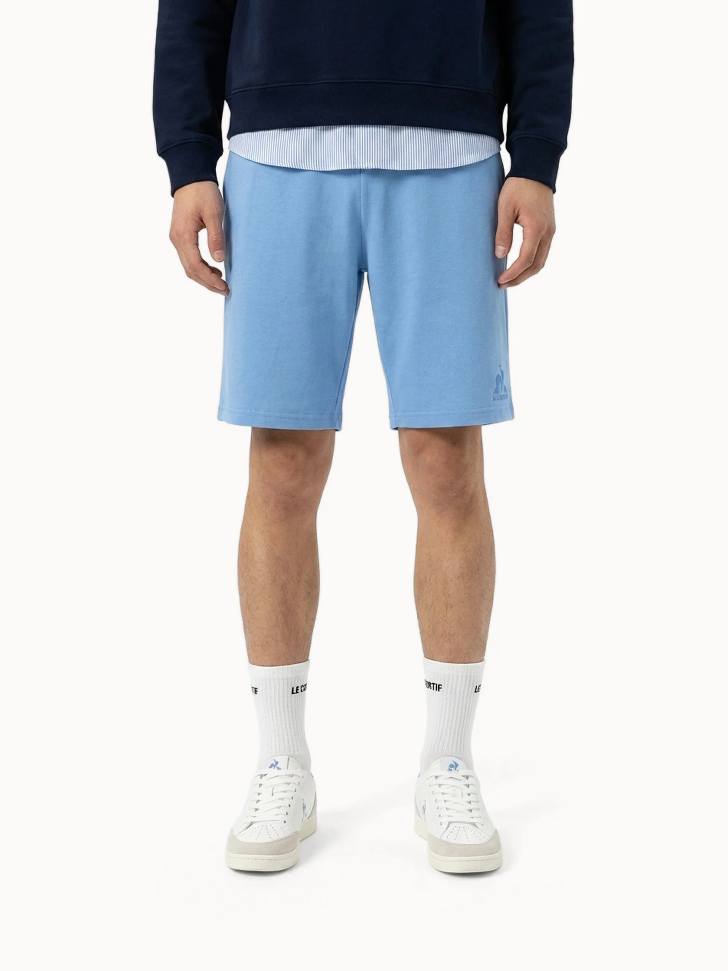 Short Essentiel en jersey de coton avec logo ton sur ton