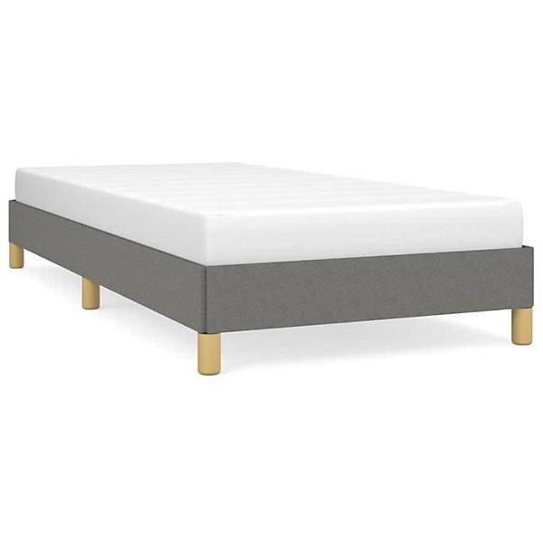 346795 vidaXL Cadre de lit Gris foncé 100 x 200 cm Tissu