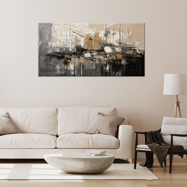 Feeby Obraz, Abstrakcja Miasto Geometryczna 80x40