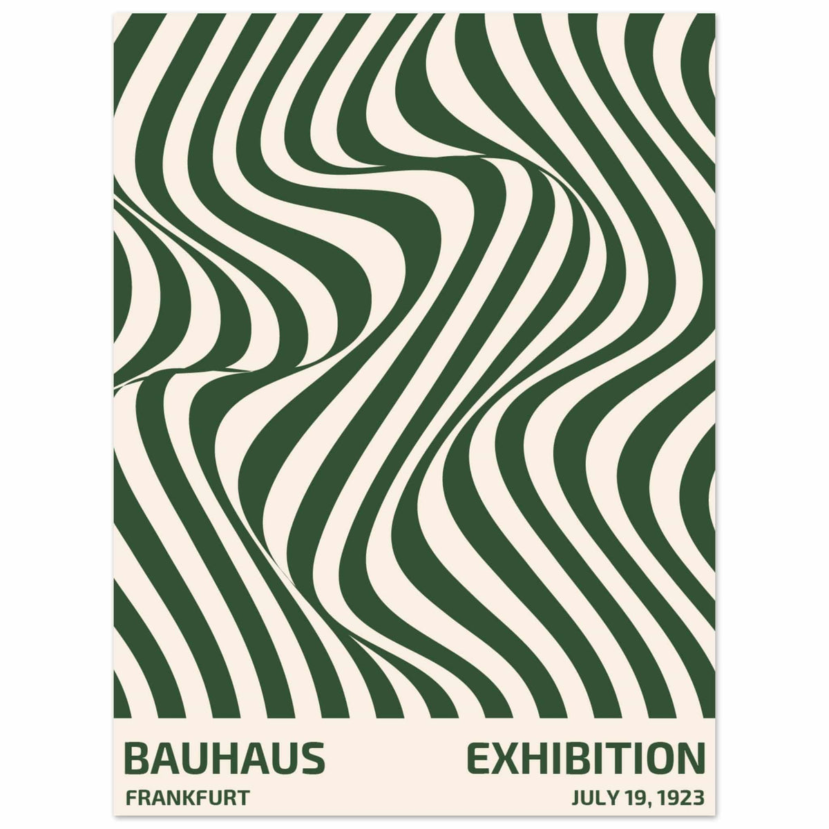 Artfulprints Poster Bauhaus - Exhibition Frankfurt green  - 30x40 cm - Groen
