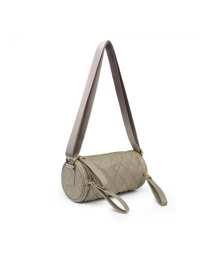 JFY Cylinder Shape 4 Zipped Compartments Cross Body Bag
