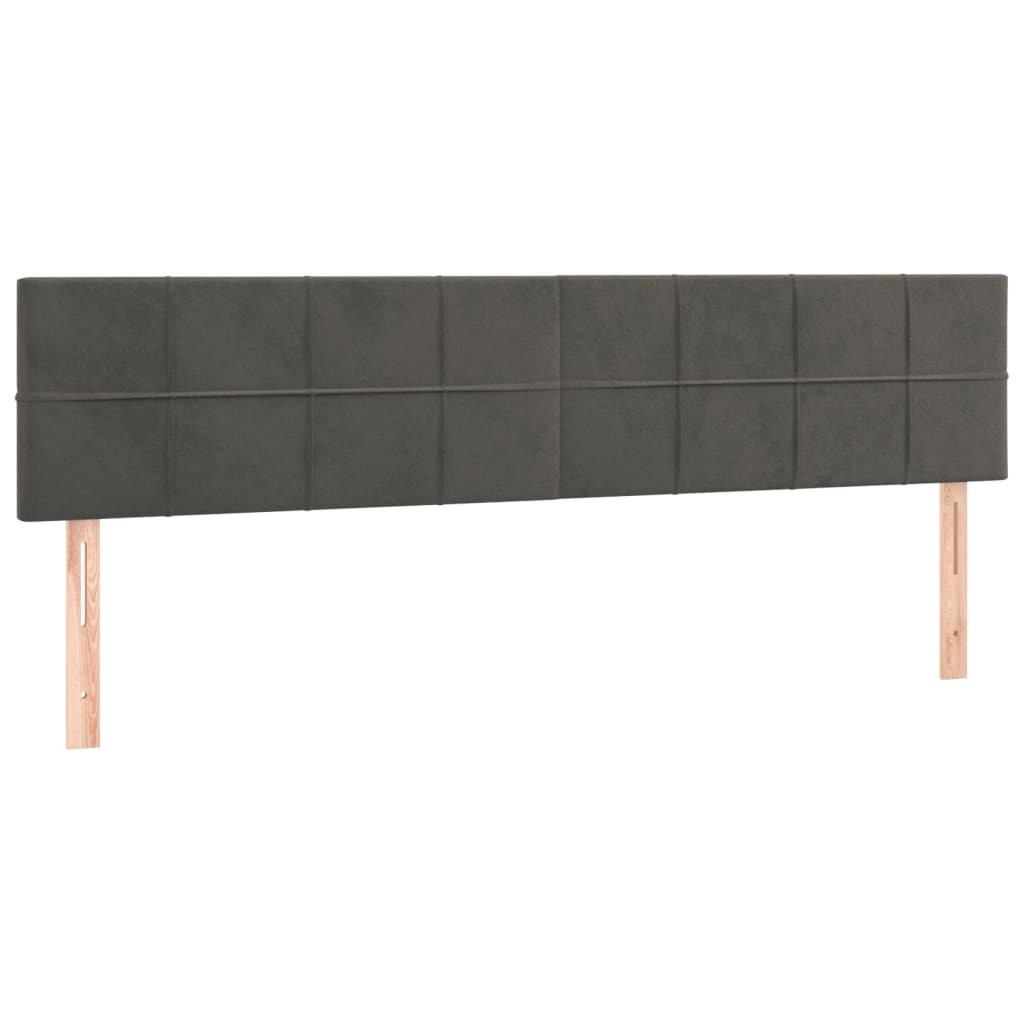 Wezgłowie Szary 180 x 5 x 78/88 cm Aksamit vidaXL