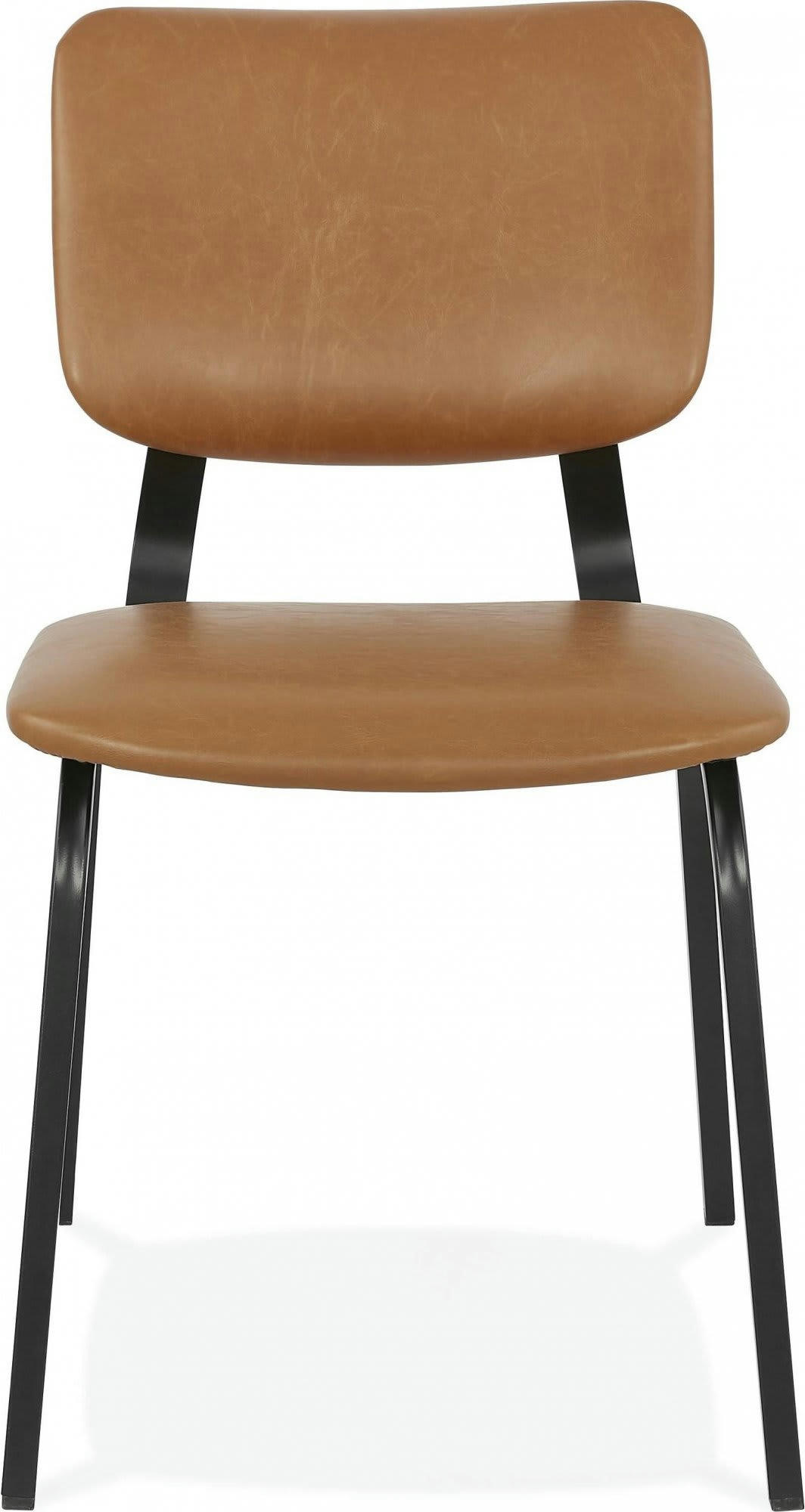 COATI - Chaise Simili Marron H. assise 46 cm rembourré