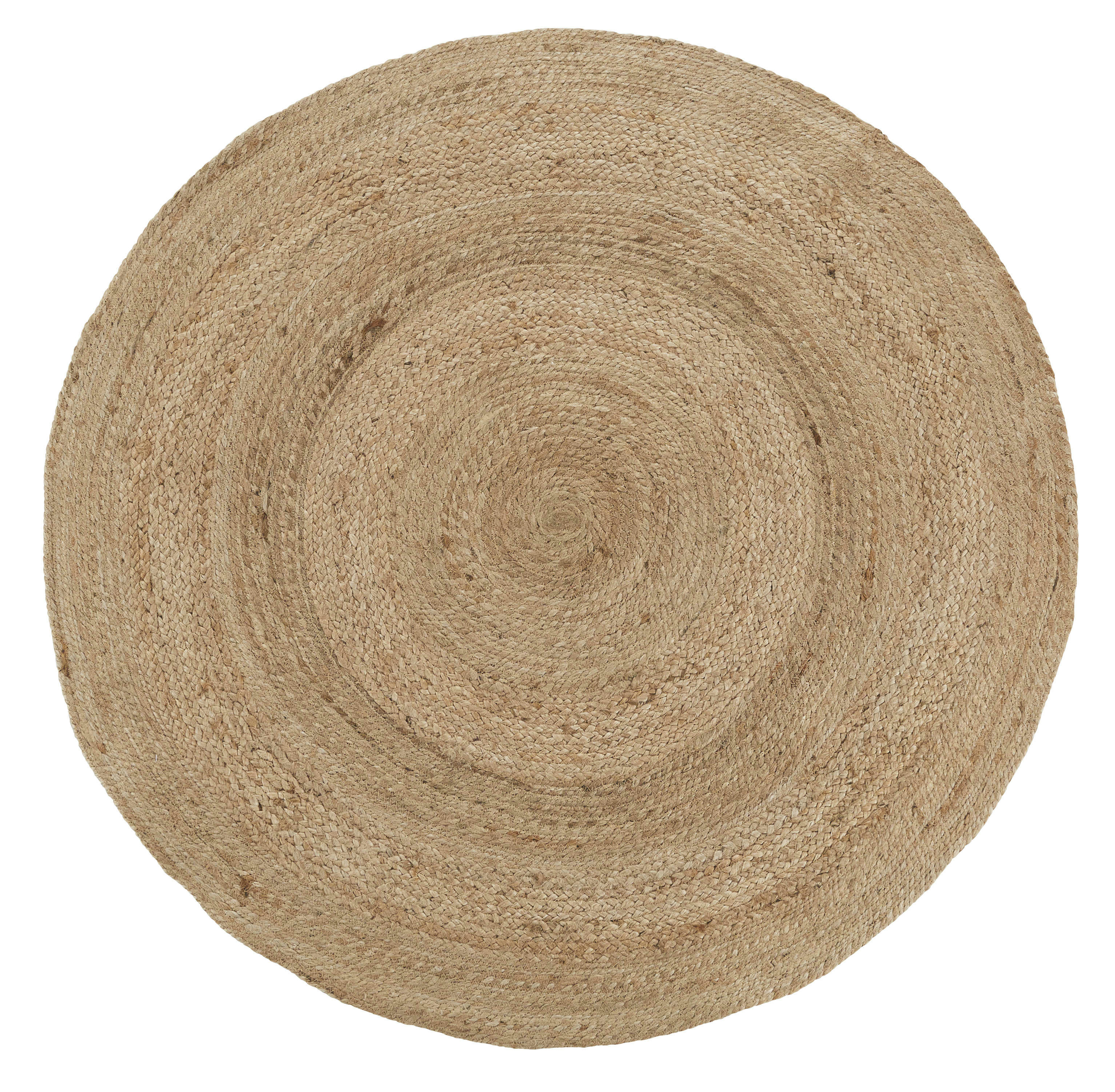 BRAGA - Tapis rond en jute tissé marron D120