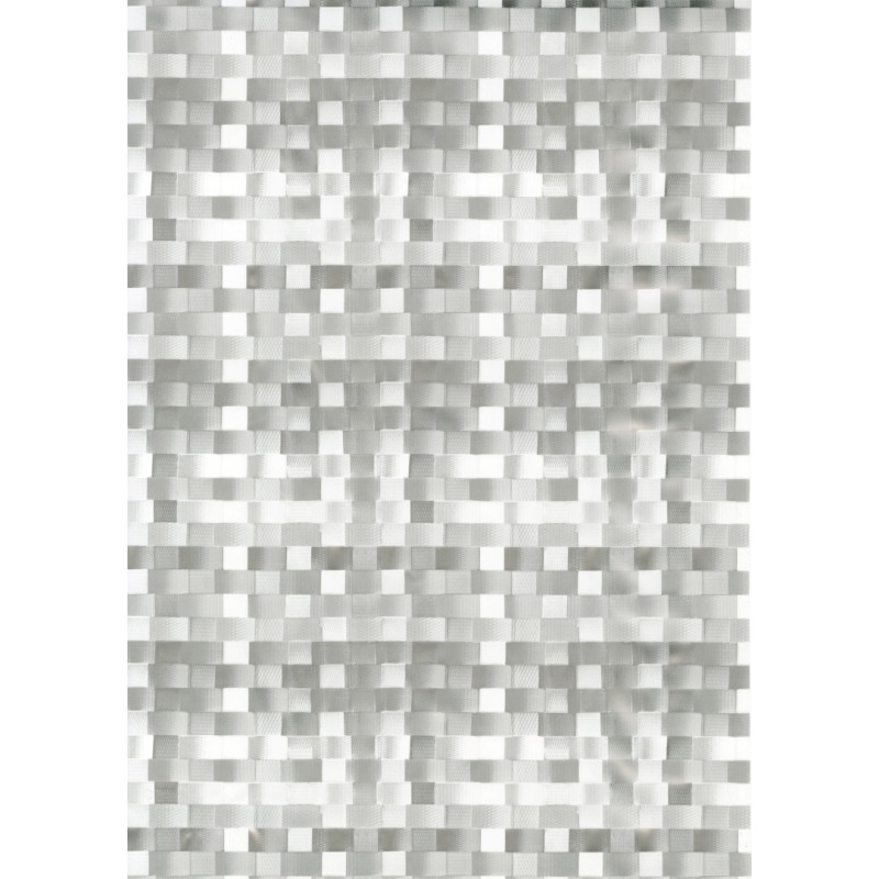 Toile cirée avec relief sur support non tissé Basket weave argent 140 cm au mètre HOBBYTEX