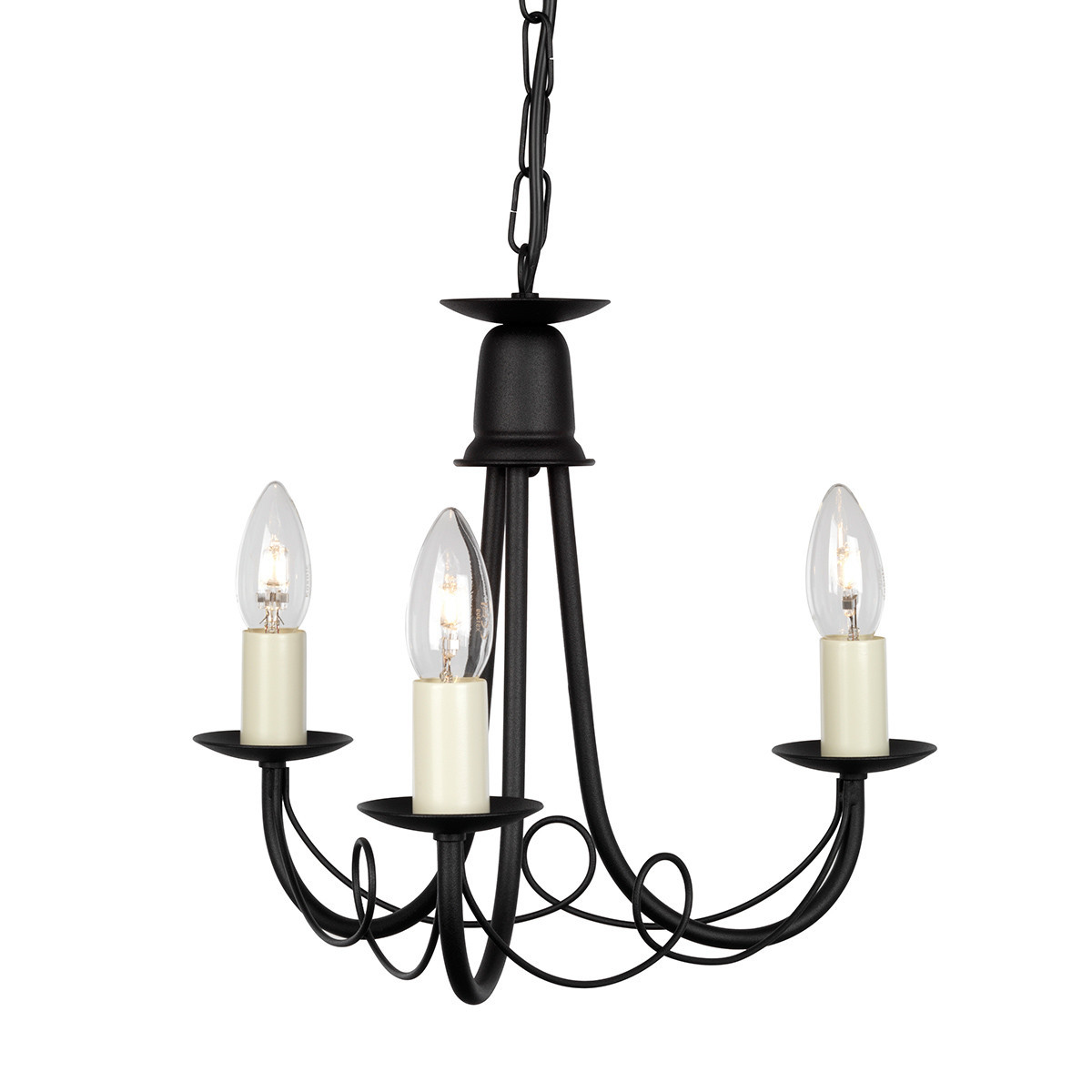 Lampa wisząca czarna Minster 3xE14x60W wym: 101x37x37 cm Elstead