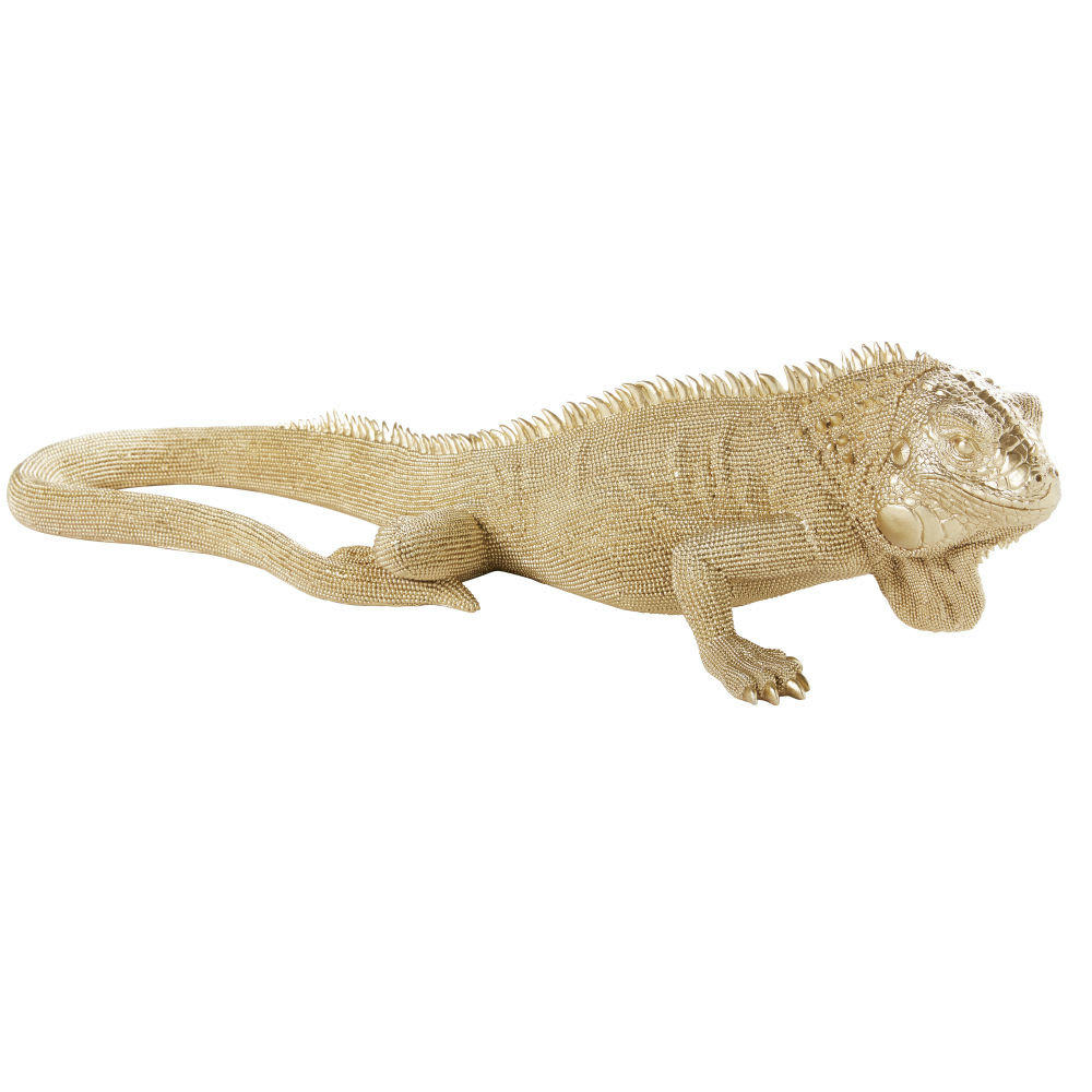 PEDRO - Statue iguane dorée effet perlé L65