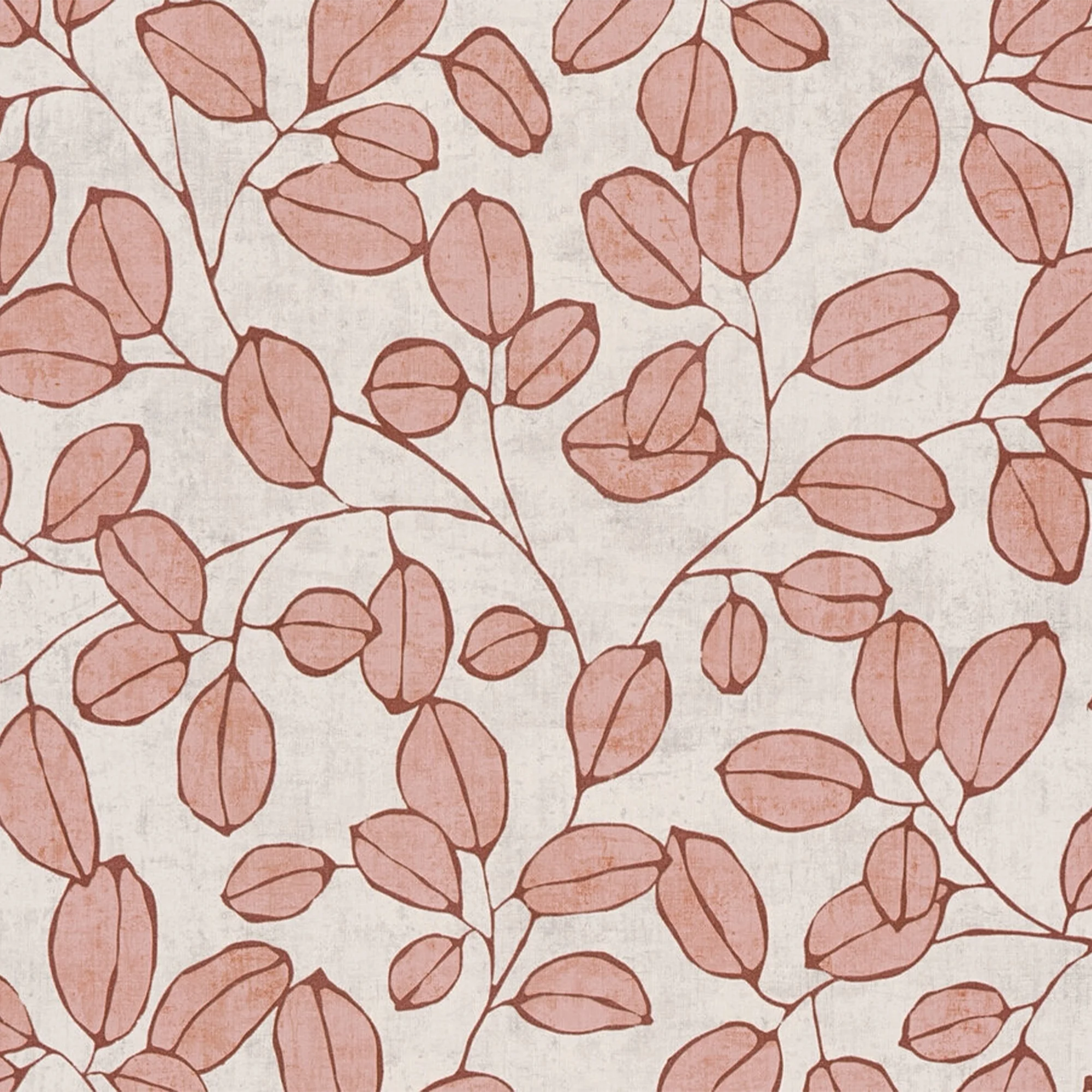 Papier peint intissé MIRELA coloris rose clair et prune