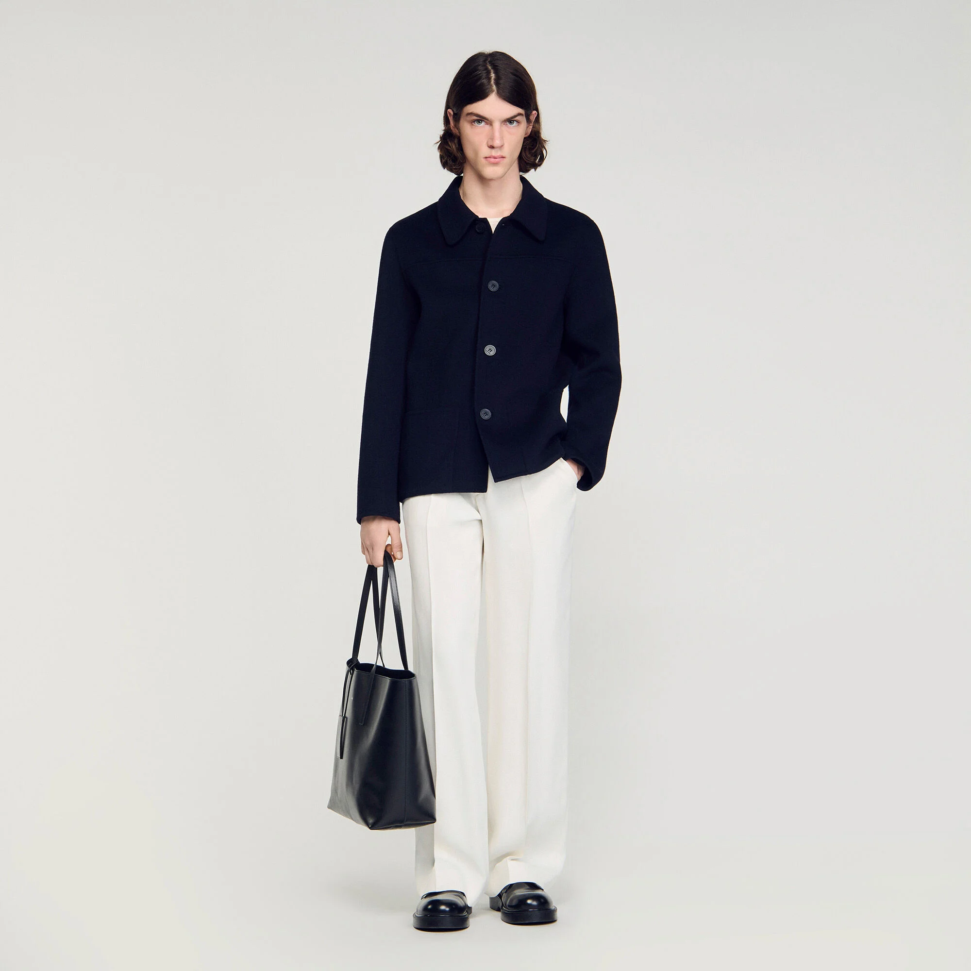 Blouson worker en laine