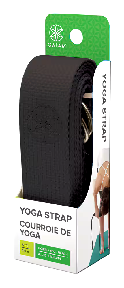 Gaiam Yoga Stretching Strap, 6-ft