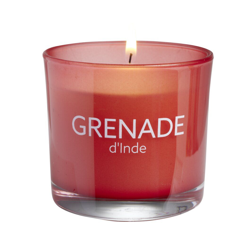 Bougie dans verre Ambiances Devineau senteur grenade d'inde 20H