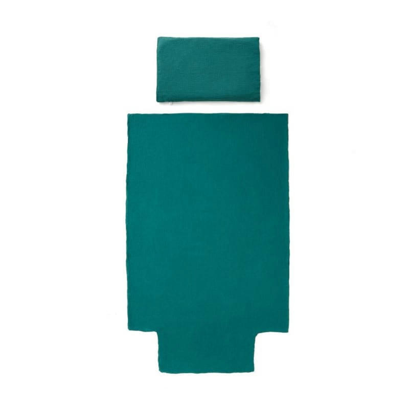 - Housse de couette bébé vert sapin (100x140cm)