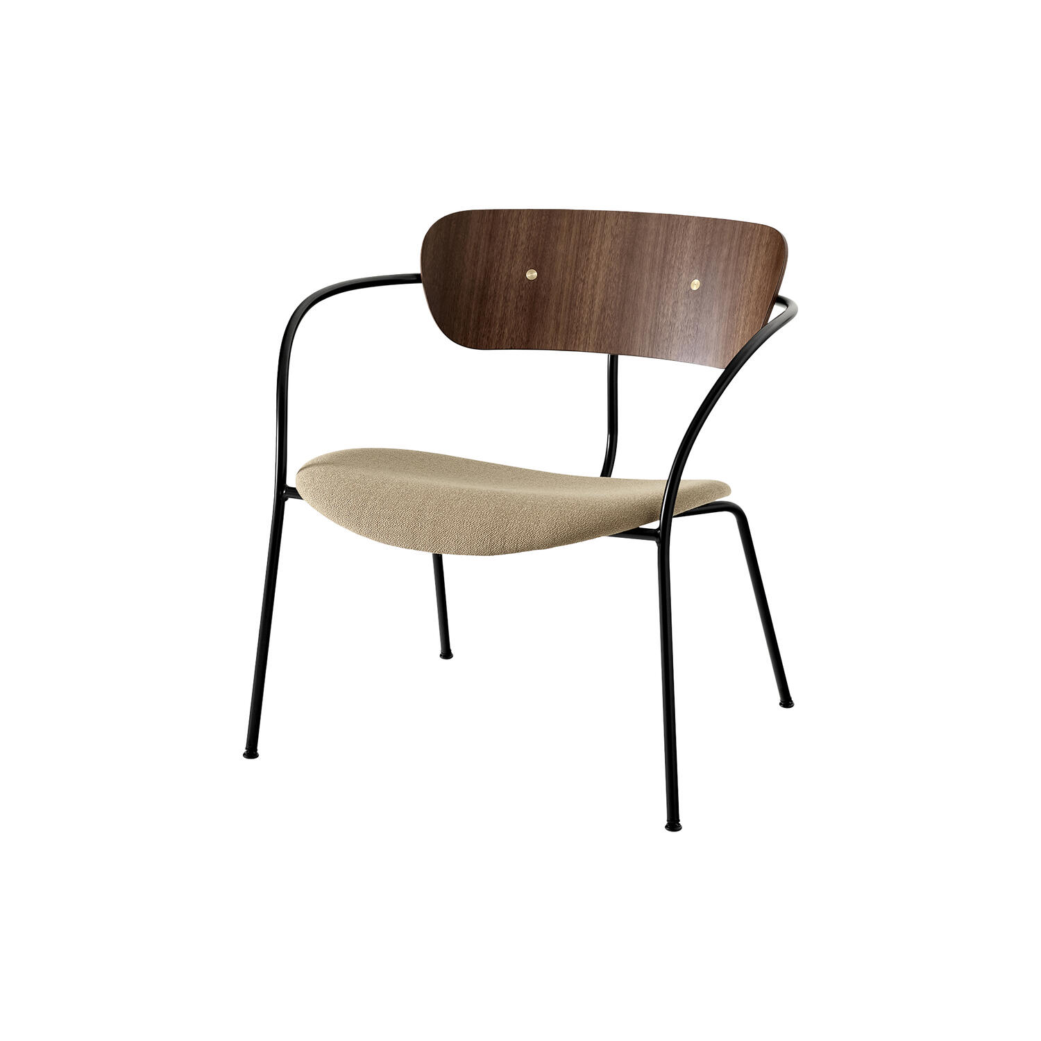 Pavilion AV6 loungestol, valnød/beige